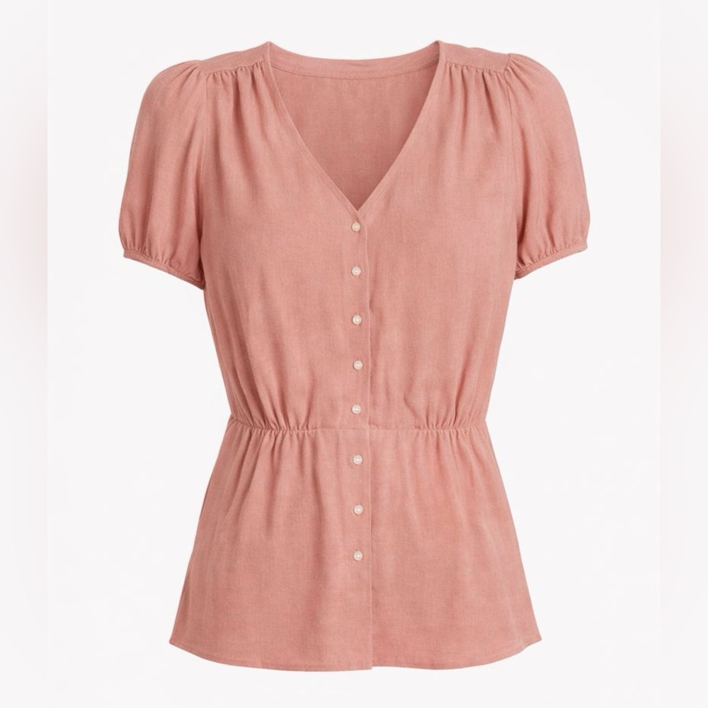 J. Crew dusty rose Button-Up Blouse